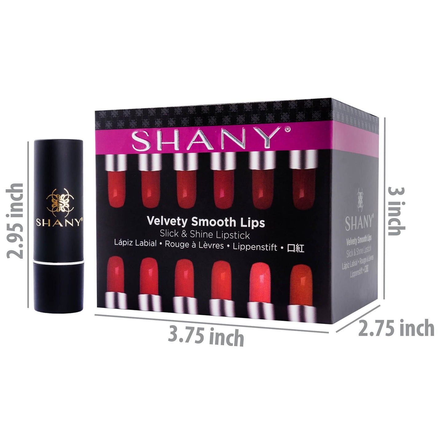 Slick & Shine Lipstick Set - 12 color Long Lasting & Moisturizing