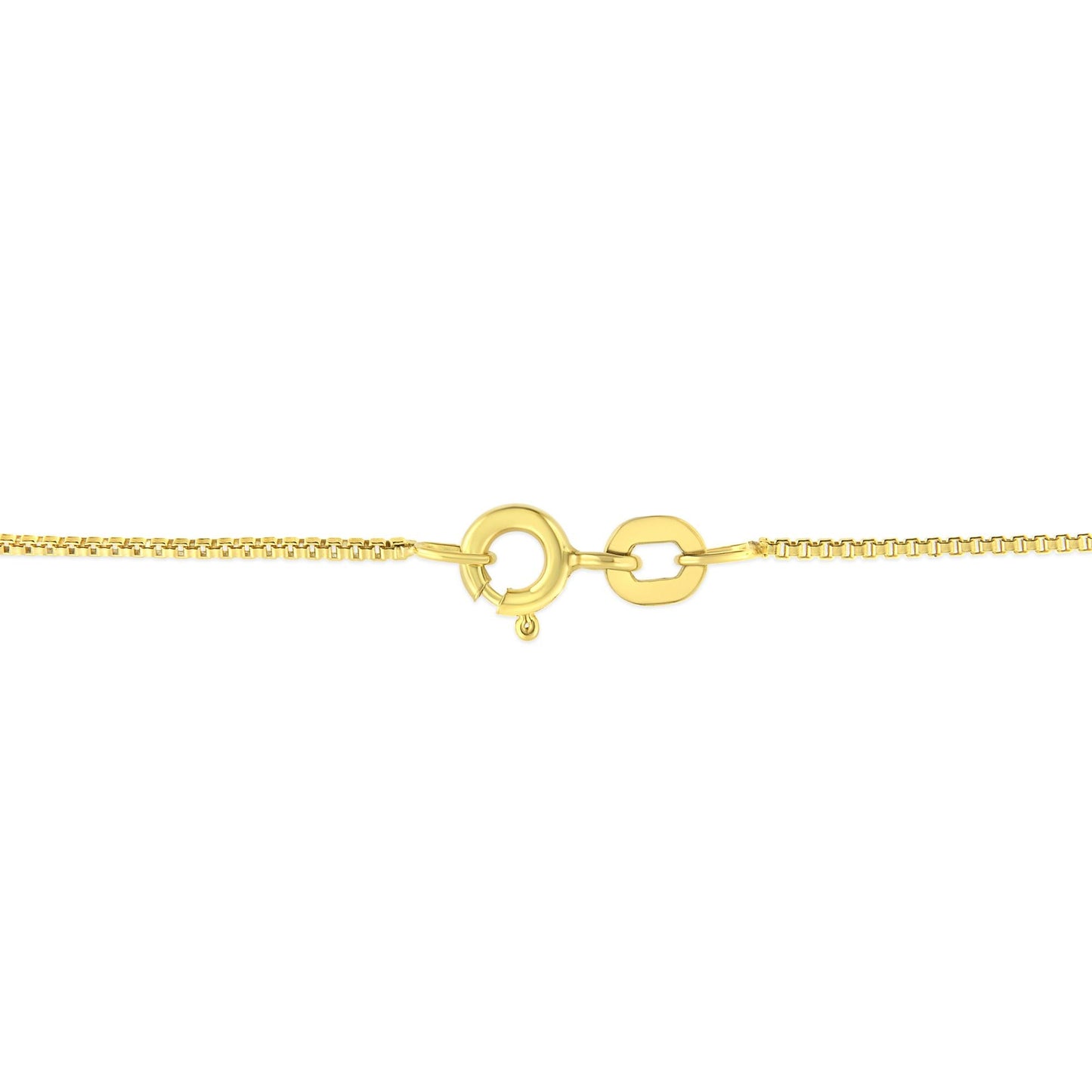 14K Yellow Gold 1/4 Cttw Prong Set Round-Cut Diamond 7 Stone Floral Cluster 18" Pendant Necklace (H-I Color, I1-I2 Clarity)-3