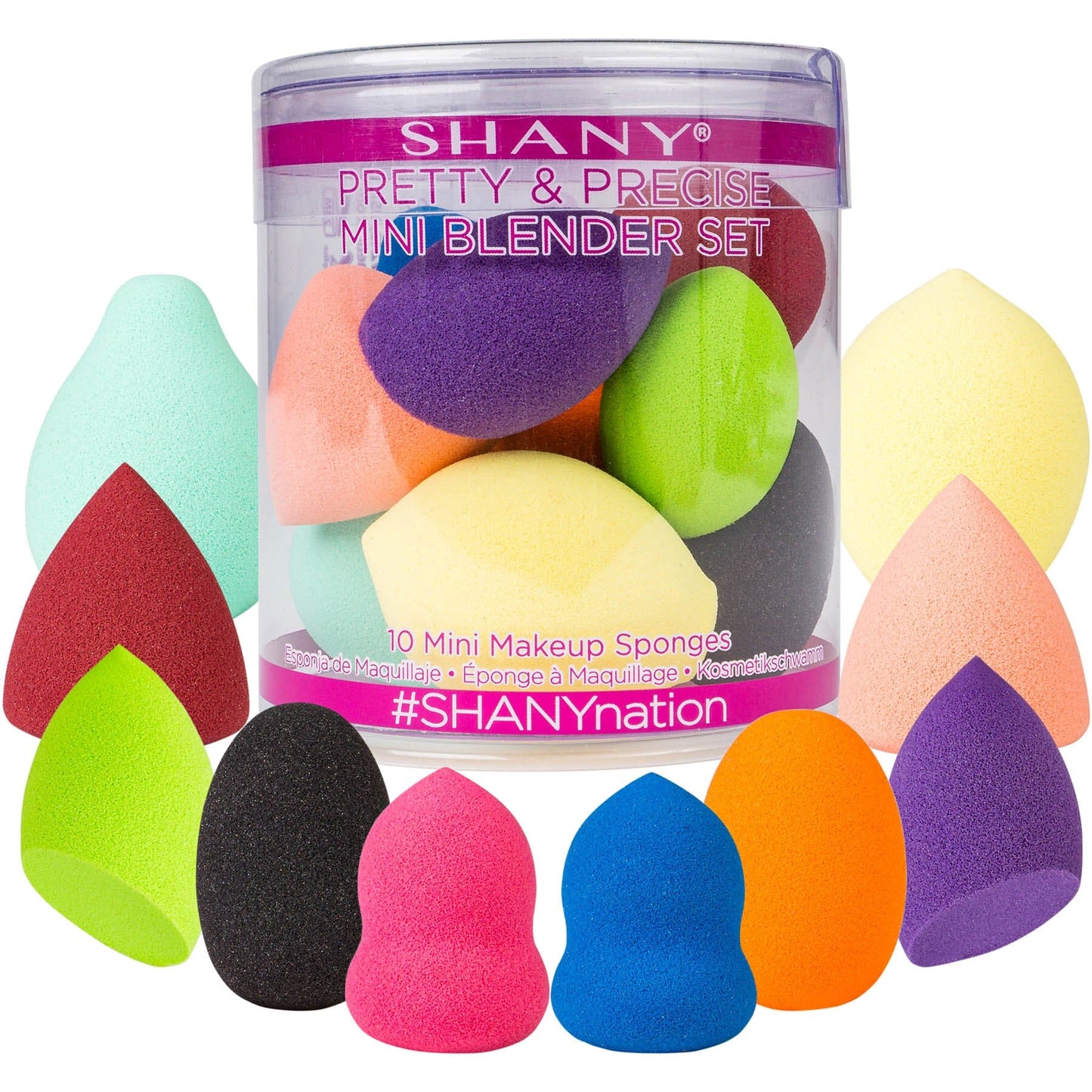SHANY Pretty & Precise Mini Makeup Blender Puff Set - Premium Latex-Free Makeup Blender Beauty Sponges For Foundation and Blending - Set of 10 - SHOP - APPLICATORS - ITEM# SH-BLENDER-02