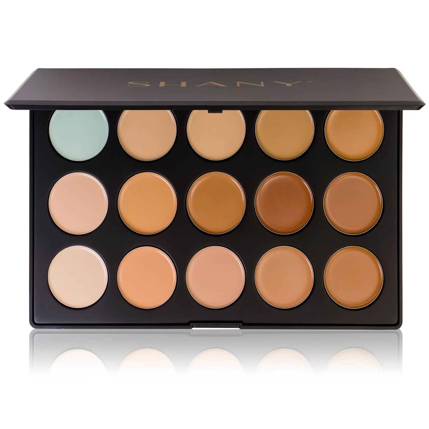 SHANY CONTOUR CAMO Professional Cream Foundation , Foundation Primer ,Camouflage Concealer Makeup Palette - 15 Color Face Palette - SHOP - FOUNDATION - ITEM# SHANY0015