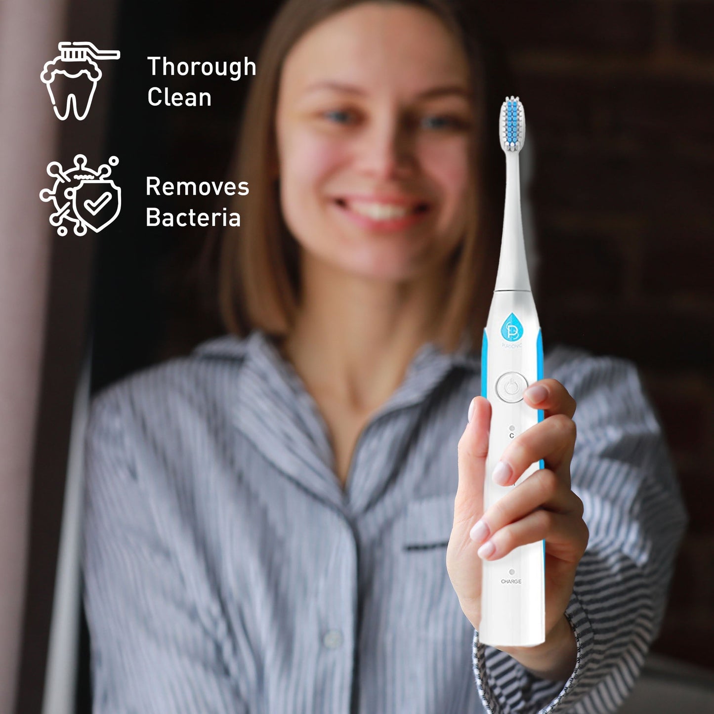 Pursonic Water Flosser & Sonic Rechargeable Toothbrush Bundle – Complete Oral Care System with UV Sanitizing Function-2