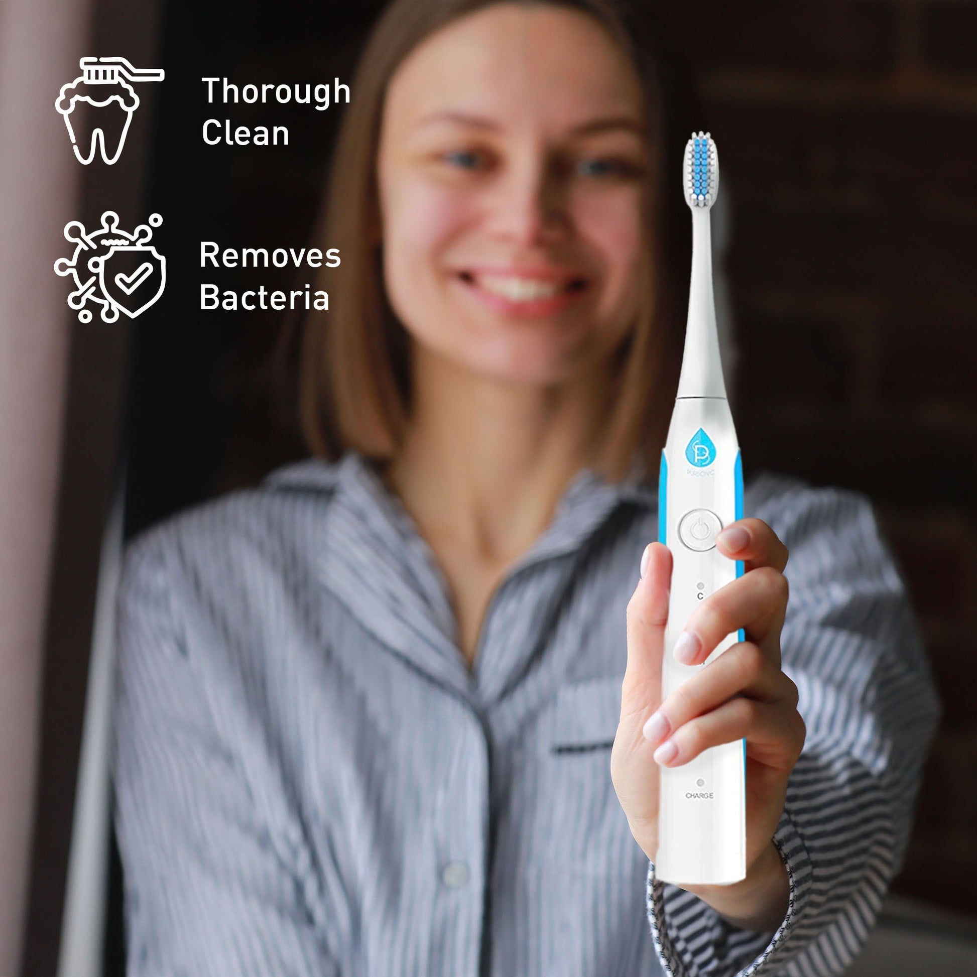 Pursonic Water Flosser & Sonic Rechargeable Toothbrush Bundle – Complete Oral Care System with UV Sanitizing Function-2